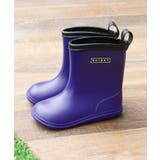 16-8パープル×ブラック/B | 新入荷、厚底風レインブーツ 長靴 キッズ | NEXT WALL