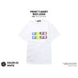 WHITE | BIGロゴ Tシャツ 虹色ロゴ | T-LINK