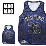 総柄デザイン NEWYORK メッシュバスケットシャツ | T-LINK | 詳細画像1