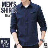 NAVY | ベーシック カラーシャツ メンズ | T-LINK
