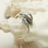 フリーサイズリング★動きのあるイルカの足指リング フィッシュ【トゥリング　トウリング　ピンキィリング】　　アクセサリー