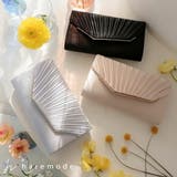 変形フラップパーティーバッグ サテン クラッチバッグ チェーン付き2WAY | AUNI | 詳細画像1 