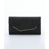 ブラック | 変形フラップパーティーバッグ サテン クラッチバッグ チェーン付き2WAY | AUNI