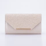 ベージュ | レター型レースパーティーバッグ クラッチバッグ チェーン付き2WAY | AUNI