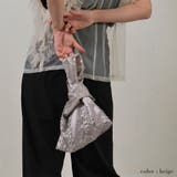 花柄刺繍サブバック レース 内ポケットあり オケージョン | AUNI | 詳細画像6 