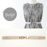 ベルト ゴムベルト レディース 細ベルト 結婚式 お呼ばれ フリーサイズ | AUNI | 詳細画像4 