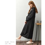 裏起毛 ワンピース ルームウェア レディース 冬 長袖 秋 冬 可愛い | AUNI | 詳細画像6 