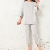 ルームウェア 上下セット 体型カバー レディース 上下 大きいサイズ 半袖 | AUNI | 詳細画像7 