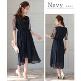 フィッシュテールシフォンドレス ウエストゴム オケージョン | AUNI | 詳細画像7 