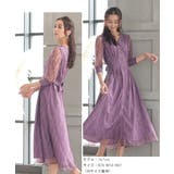 ウエストタックレースドレス ウエストリボン ゴムシャーリング オケージョン | AUNI | 詳細画像3 