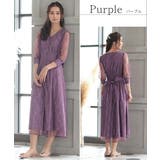 ウエストタックレースドレス ウエストリボン ゴムシャーリング オケージョン | AUNI | 詳細画像9 