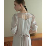 リボンベルト付パフスリーブドレス レース オケージョン | AUNI | 詳細画像5 