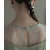 リボンベルト付パフスリーブドレス レース オケージョン | AUNI | 詳細画像18 