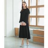 ケープ襟ワンピースドレス ハイウエスト オケージョン | AUNI | 詳細画像3 