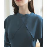 ケープ襟ワンピースドレス ハイウエスト オケージョン | AUNI | 詳細画像17 