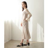 キャンディスリーブジャガードドレス マーメイド ダマスク柄 ジャガード | AUNI | 詳細画像3 