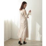 キャンディスリーブジャガードドレス マーメイド ダマスク柄 ジャガード | AUNI | 詳細画像4 