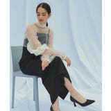 チュールボレロコクーンドレス フリル ボトルネック レイヤード オケージョン | AUNI | 詳細画像6 