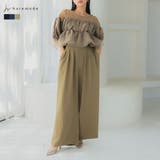 ギャザートップスパンツドレス セットアップ タック オフショルダー風 | AUNI | 詳細画像1 