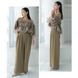 ギャザートップスパンツドレス セットアップ タック オフショルダー風 | AUNI | 詳細画像3 