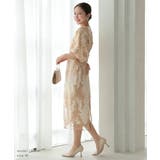 リーフ刺繍デザインコクーンドレス ランタンスリーブ ウエスト調整可 | AUNI | 詳細画像17 