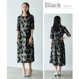 アーチ刺繍レースドレス 花柄 五分袖 オケージョン | AUNI | 詳細画像5 