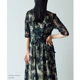 アーチ刺繍レースドレス 花柄 五分袖 オケージョン | AUNI | 詳細画像8 
