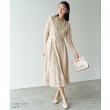 アーチ刺繍レースドレス 花柄 五分袖 オケージョン | AUNI | 詳細画像11 