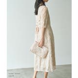 アーチ刺繍レースドレス 花柄 五分袖 オケージョン | AUNI | 詳細画像12 