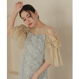 ブロッサムチュールドレス シアースリーブ Iライン オケージョン | AUNI | 詳細画像14 