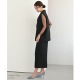 フローラルジレセットアップドレス Iライン 立体花柄 タイトスカート | AUNI | 詳細画像8 