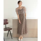 シアーレースボレロセットアップドレス ノースリーブ 花柄 刺繍 | AUNI | 詳細画像16 