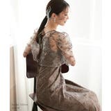 シアーレースボレロセットアップドレス ノースリーブ 花柄 刺繍 | AUNI | 詳細画像18 