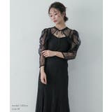 ボレロレイヤーレースドレス キャミソールドレス パワーショルダー | AUNI | 詳細画像6 