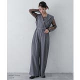 グレー | スタンドアウトカラーオールインパンツ パンツドレス ハイウエスト切り替え | AUNI