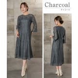 レースロングワンピース 七分袖 ミモレ丈 Aライン オケージョン | AUNI | 詳細画像7 