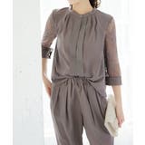 パンツドレス セットアップ 前開きブラウス テーパードパンツ オケージョン | AUNI | 詳細画像9 