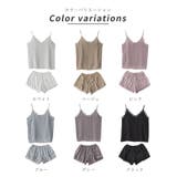 ルームウェア 秋 キャミソール レディース 上下セット ショートパンツ 下着 | AUNI | 詳細画像8 