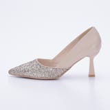 グリッターパンプス 切替デザイン 7cmヒール ポインテッドトゥ | AUNI | 詳細画像2 