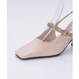 グリッターストラップ付きパンプス 6cmヒール スクエアトゥ | AUNI | 詳細画像3 