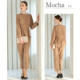 ペプラムブラウスパンツスーツ 2点セット オケージョン | AUNI | 詳細画像9 