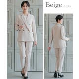 ベーシックデザインパンツスーツ ダブルジャケット テーパードパンツ | AUNI | 詳細画像6 