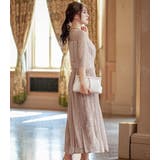 パーティードレス 結婚式 ワンピース ドレス ロングドレス 袖あり レース | AUNI | 詳細画像2 