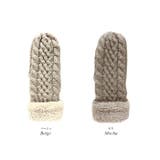 手袋 ニットミトン手袋 ケーブル編み ボア ニット 手袋 レディース | AWESOME-shop | 詳細画像6 