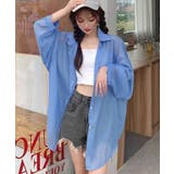 ライトブルー | ルーズシアーシャツ 長袖 | Axis