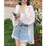 ホワイト | ルーズシアーシャツ 長袖 | Axis