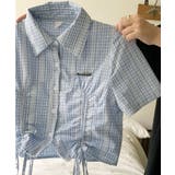 ドロストチェックワンポイントクロップドシャツ | Axis | 詳細画像10 