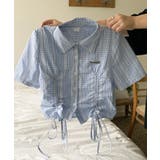 ドロストチェックワンポイントクロップドシャツ | Axis | 詳細画像8 