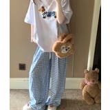 ギンガムチェックドロストワイドパンツ | Axis | 詳細画像1 