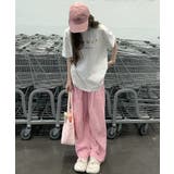 ピンク | ギンガムチェックドロストワイドパンツ | Axis